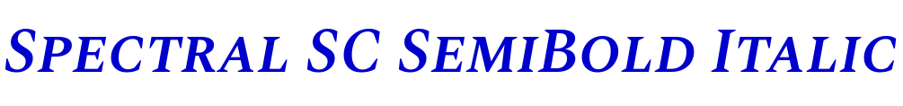 Spectral SC SemiBold Italic fonte
